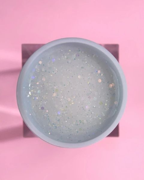 Гель з блискітками №1 (молочний) Diamond Gel LunaMoon на 15 мл, вирівнювання та нарощування нігтів 009002 фото