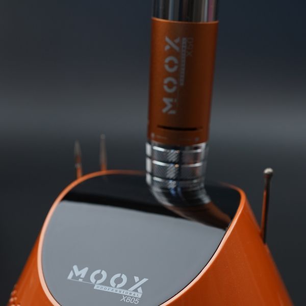 Фрезер Мокс X805 на 80W - 55000 об/хв (помаранчевий/orange) для зняття матеріалу та обробки кутикули 000602 фото