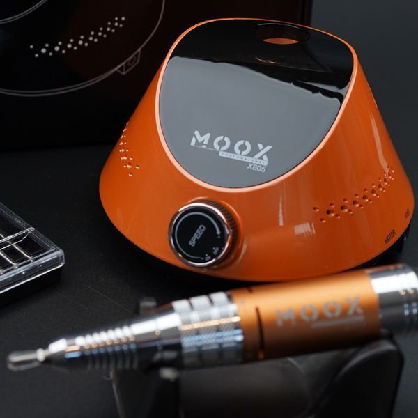 Фрезер Мокс X805 на 80W - 55000 об/хв (помаранчевий/orange) для зняття матеріалу та обробки кутикули 000602 фото