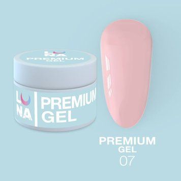 Гель LUNAMoon Premium Gel №7 на 50 мл для укрепления, выравнивания и наращивания ногтей 008633 фото