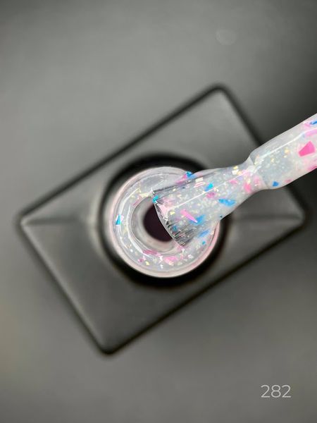 Молочна база для нігтів Дизайнер Potal yogurt base з поталлю №282, 9 мл 004850 фото