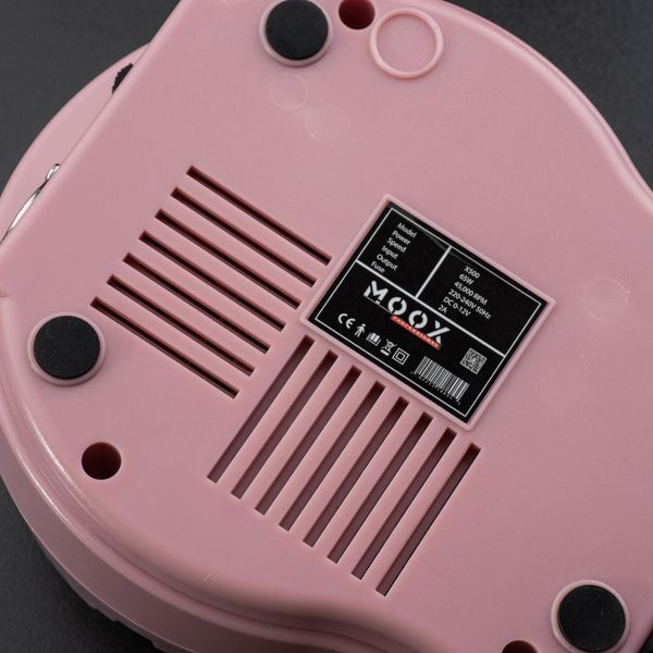 Фрезер Мокс X500 на 65W - 45000 об/хв (рожевий/pink) для манікюру та педикюру 000554 фото