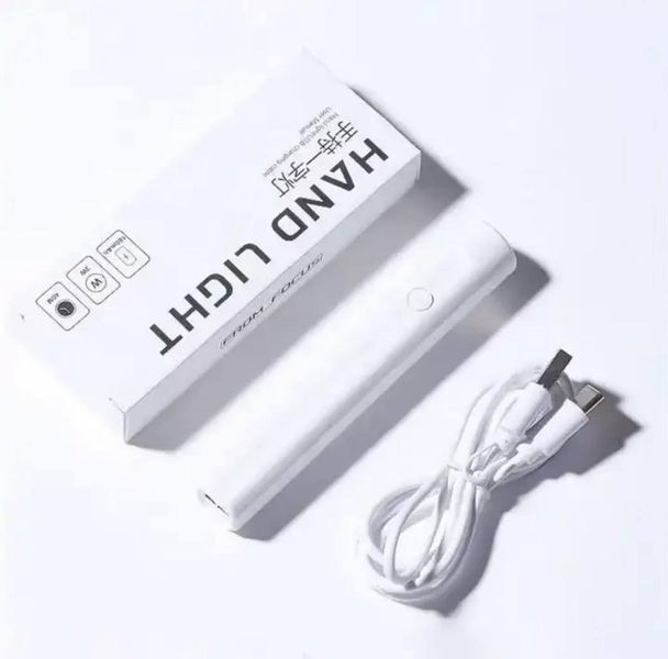 Лампа-ліхтарик Mini 803 3W (біла) для декору та гелевих типс з USB та акумулятором 006639 фото