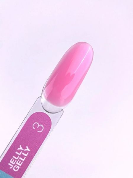 Моделюючий гель-желе LUNAMoon Jelly Gelly №3 - рожевий, на 15 мл - для нарощування та укріплення нігтів 008641 фото