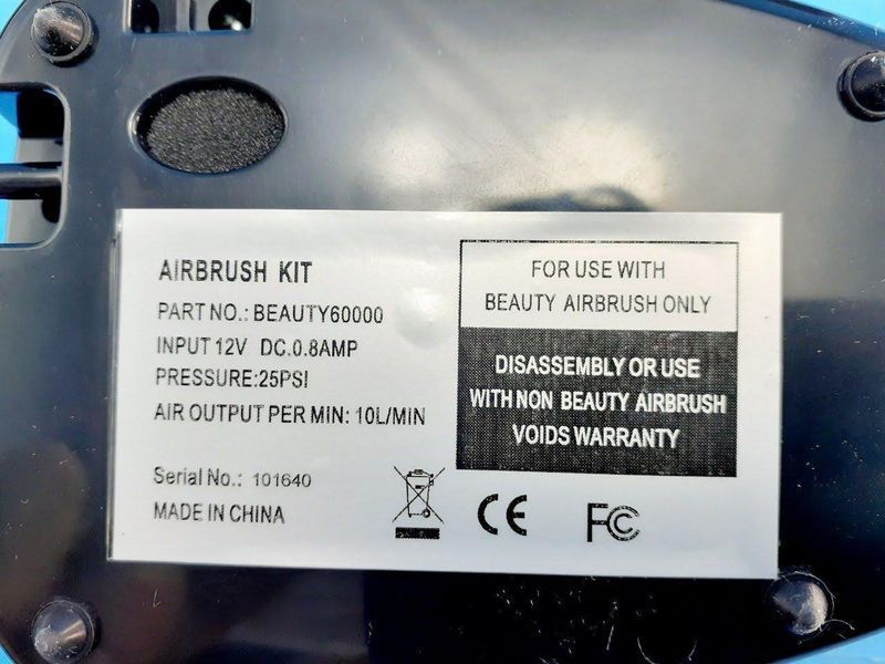 Аерограф Mini Air Compressor 60000 (чорний) для аерографії з міні-компресором 000886 фото