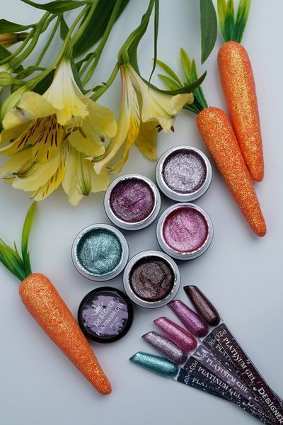 Гель з шиммером Platinum Gel (Малиновий №6, 5 мл) Дизайнер для манікюру та педикюру 005617 фото