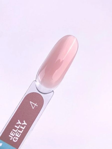 Моделюючий гель-желе LUNAMoon Jelly Gelly №4 - світло-коричневий, на 15 мл - для нарощування та укріплення нігтів 008642 фото