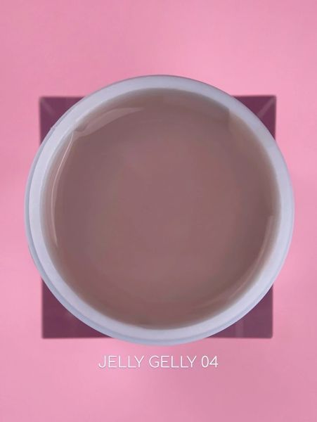 Моделюючий гель-желе LUNAMoon Jelly Gelly №4 - світло-коричневий, на 15 мл - для нарощування та укріплення нігтів 008642 фото