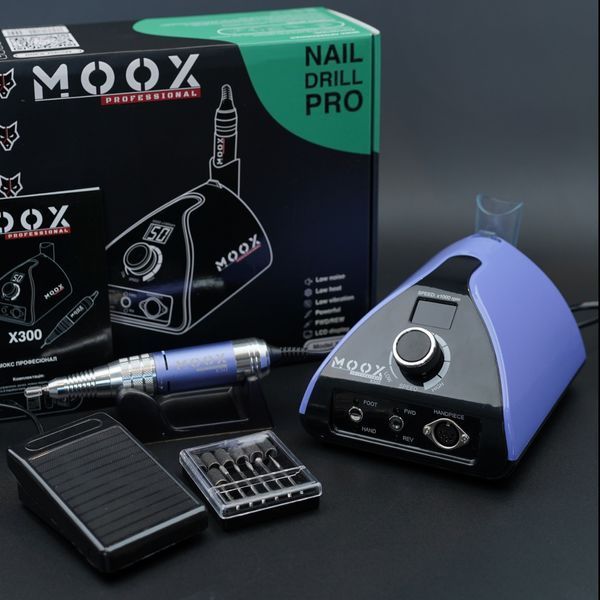 Фрезер Мокс X300 на 70W - 50000 об/хв (фіолетовий/purple) для зняття матеріалу та обробки кутикули 000538 фото