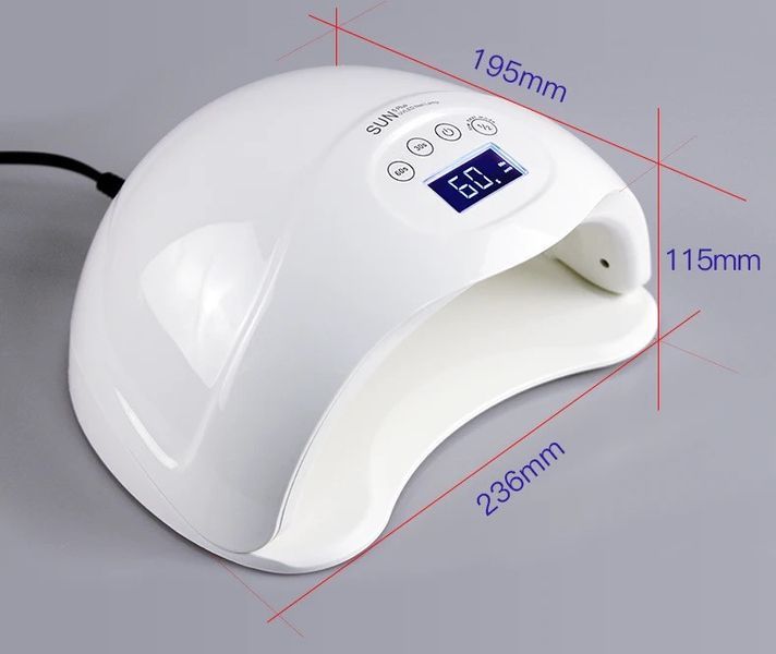 Лампа на 2 руки Sun 5 PLUS UV/LED 48W для сушки ногтей, гель лака 000185 фото