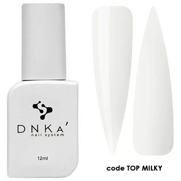 Кольорове топове покриття DNKa' Milky Top на 12 мл, без липкого шару 002113 фото