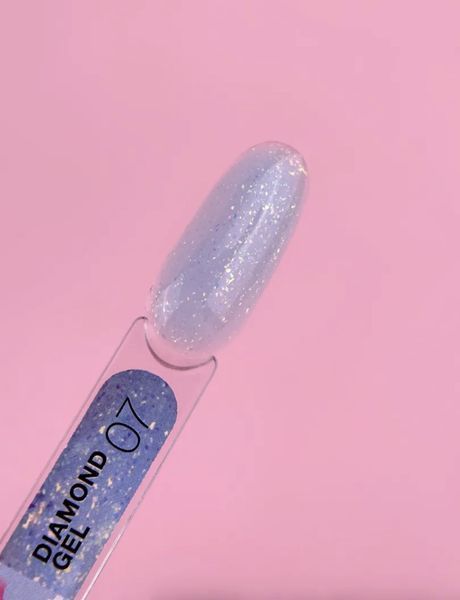 Гель з блискітками №7 Diamond Gel LunaMoon на 15 мл, вирівнювання та нарощування нігтів 000041 фото