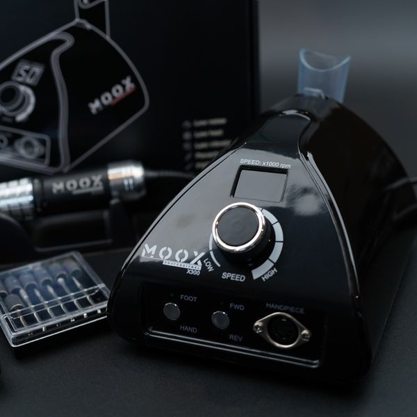 Фрезер Мокс X300 на 70W &ndash; 50000 об/мин (черный/black) для снятия материала и обработки кутикулы 000539 фото