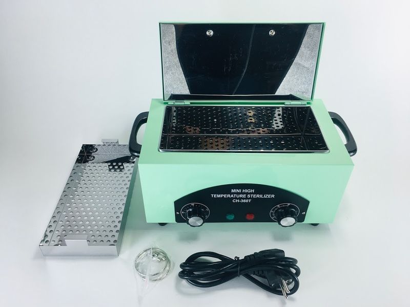 Сухожарова шафа зелена CH-360T на 300W для стерилізації манікюрних і косметологічних інструментів 000792 фото