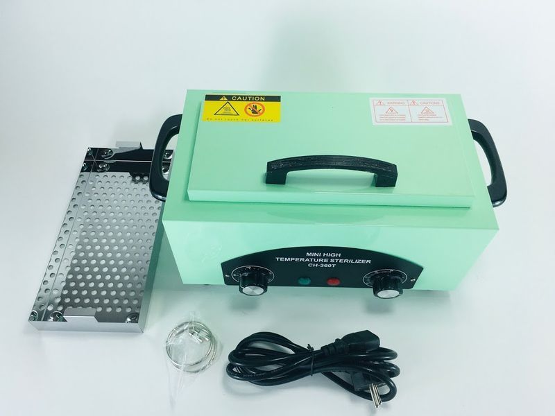 Сухожарова шафа зелена CH-360T на 300W для стерилізації манікюрних і косметологічних інструментів 000792 фото