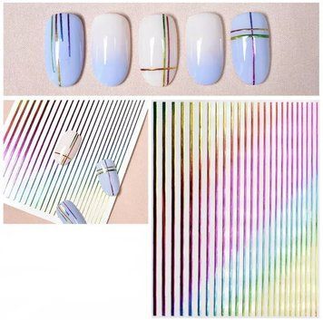 Гибкая клейкая цветная 3D полоска - лента для дизайна ногтей She Nail 003680 фото