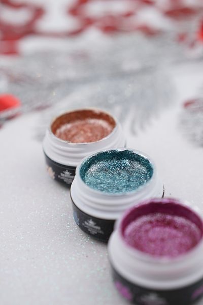 Гель з шиммером Platinum Gel (Блакитний №8, 5 мл) Дизайнер для манікюру та педикюру 005619 фото