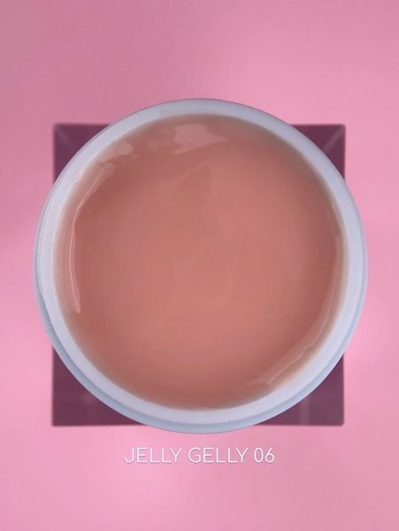 Моделирующий гель-желе LUNAMoon Jelly Gelly №6 &ndash; персиково-бежевый, на 15 мл &ndash; для наращивания и укрепления ногтей 007021 фото