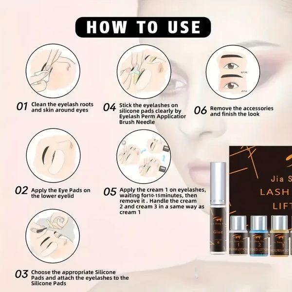 Набір Lash&Brow Lift Kit Jia Shang Xiu для біозавивки та ламінування вій та брів 008824 фото