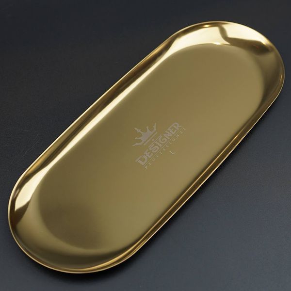 Металлический лоток Gold L (30х12,4см) для инструментов, аксессуаров, декора Дизайнер 007579 фото