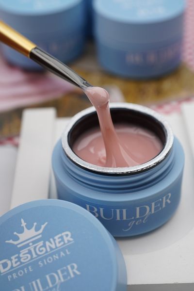 Моделюючий гель Builder Gel Дизайнер (Sesame oil R8, 30 мл) для нарощування та укріплення нігтів 008433 фото