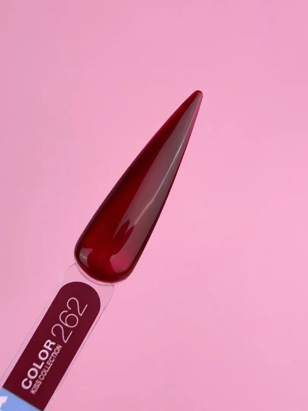 Витражный гель-лак LunaMoon Kiss Collection 262 Темно-красный для маникюра и педикюра, 8 мл 007086 фото