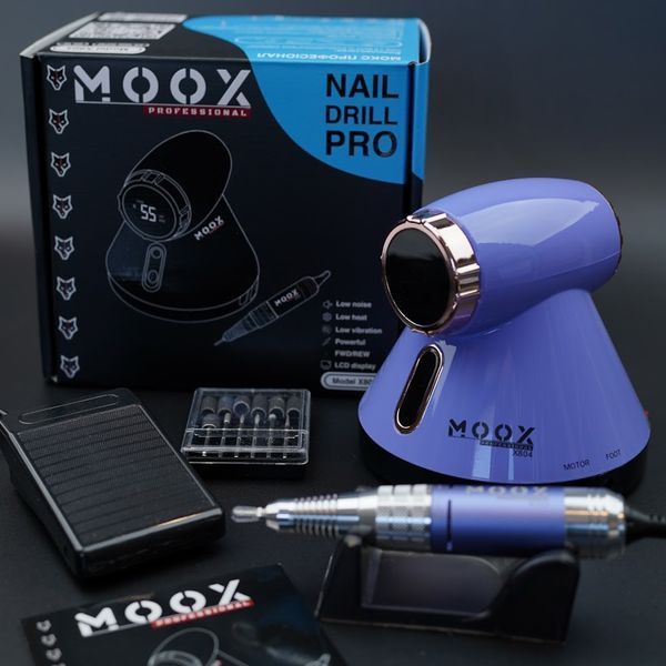 Фрезер Мокс X804 на 80W &ndash; 55000 об/мин (фиолетовый/purple) для снятия материала и обработки кутикулы 000593 фото