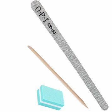 Одноразовий набір для манікюру (пилка крапля OPI 100/180 грит, апельсинова паличка 11,5 см, міні бафік) 006935 фото