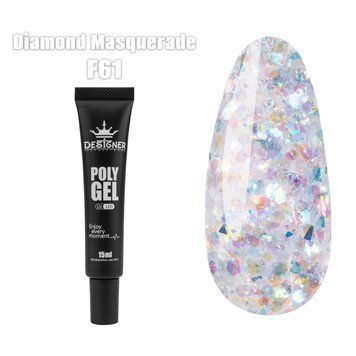 Полигель Дизайнер Diamond masquerade 15 мл для наращивания и укрепления ногтей F61 008337 фото