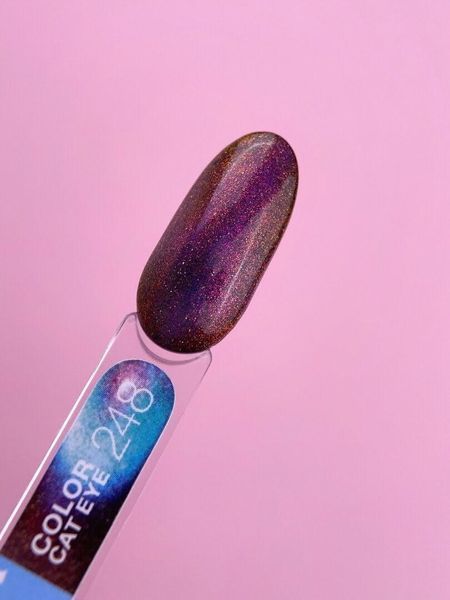 Светловідбиваючий гель-лак LunaMoon Color Cat Eye 13 мл для манікюру та педикюру №248 002526 фото