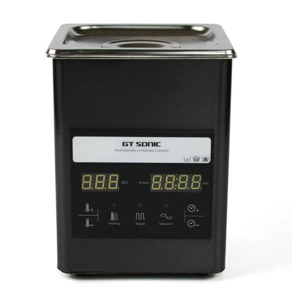 Ультразвуковая черная ванна-мойка GT Sonic-S2 на 50W - 2000 мл для стерилизации маникюрных и косметологических инструментов 000856 фото