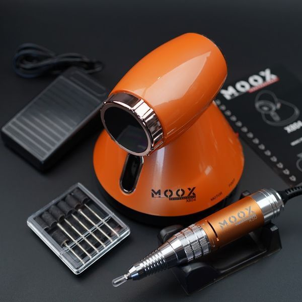 Фрезер Мокс X804 на 80W - 55000 об/мин (оранжевый/orange) для снятия материала и обработки кутикулы 000594 фото