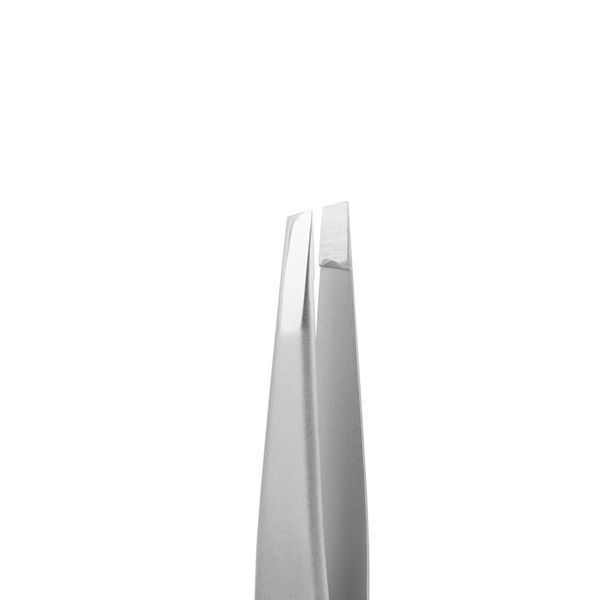 Staleks Expert 10 Type 4 - пинцет для бровей из нержавеющей стали, узкий скошенный 002840 фото