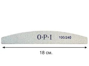 Пилка двухсторонняя полумесяц OPI 100/240 для придания формы ногтям, подготовки к покрытию 006872 фото