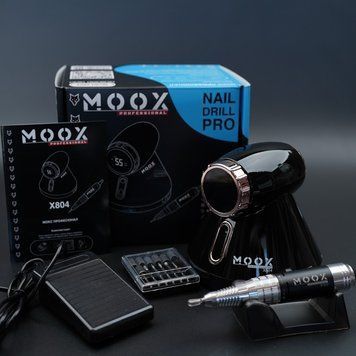 Фрезер Мокс X804 на 80W - 55000 об/мин (черный/black) для снятия материала и обработки кутикулы 000595 фото