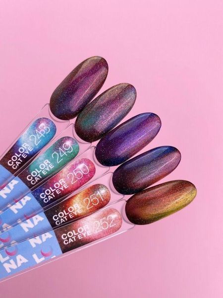 Светловідбиваючий гель-лак LunaMoon Color Cat Eye 13 мл для манікюру та педикюру №249 002527 фото