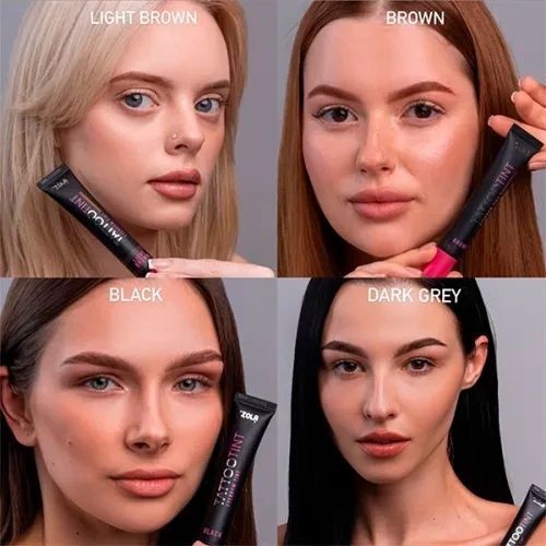 Фарба для брів Zola Tatoo Tint (15мл) - Dark grey (темно-серый) для фарбування вій та брів 002922 фото