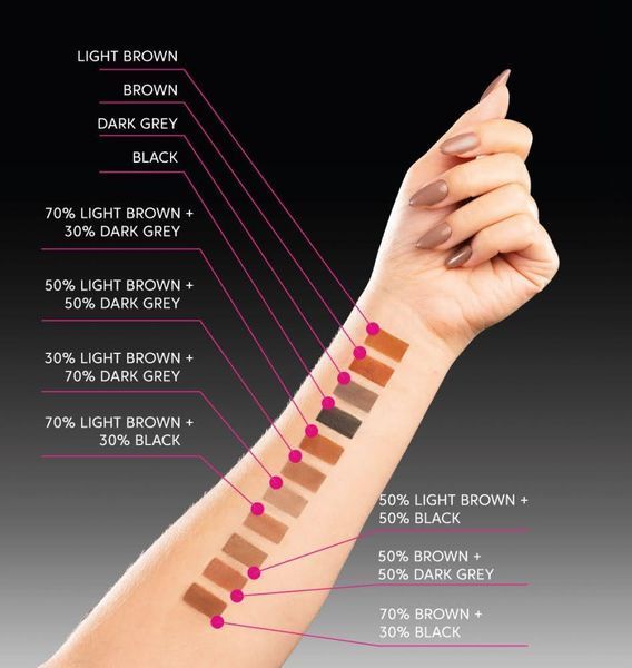 Фарба для брів Zola Tatoo Tint (15мл) - Dark grey (темно-серый) для фарбування вій та брів 002922 фото