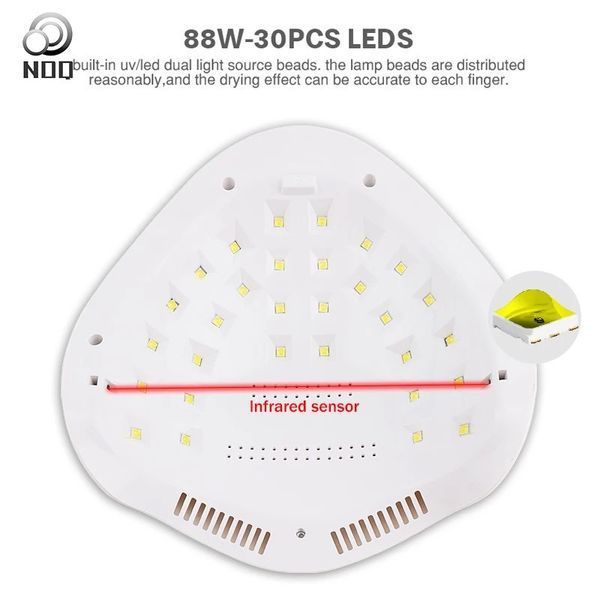 Лампа SUN H9 Plus UV/LED 88W (біла) для сушіння нігтів, гель-лаку 000104 фото