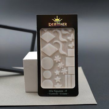 Силіконові молди Mix figures F (трафарети) Дизайнер 12 шт/уп - для французького манікюру та дизайну нігтів 008062 фото