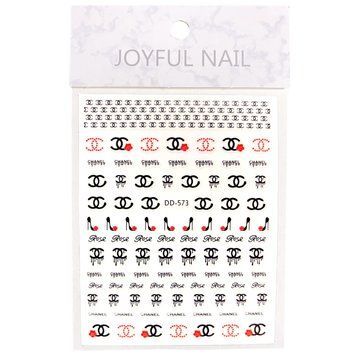 Наліпки 3D Joyful Nail DD-573 "Бренд" на клейкій основі для дизайну та декору нігтів 004148 фото
