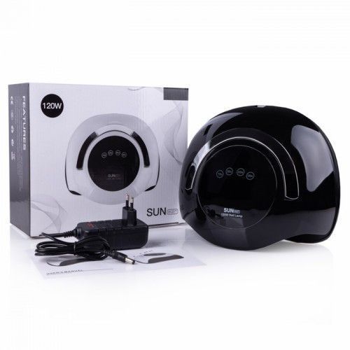 Лампа SUN BQ5T UV/LED 120W (черная) для сушки ногтей, гель-лака 000013 фото