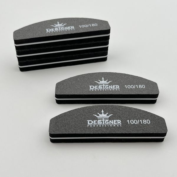 Черный баф 100/180 грит для шлифовки ногтевой пластины 009063 фото