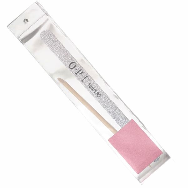 Одноразовий набір для манікюру (пилка крапля OPI 180/180 грит, апельсинова паличка 11,5 см, міні бафік) 007622 фото