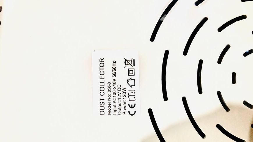 Біла настільна витяжка BQ-858-8 (80W) з НЕРА фільтром для манікюру 000725 фото