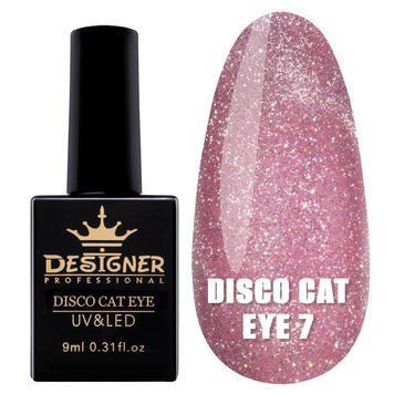 Пурпурний гель-лак для нігтів Дизайнер Disco Cat Eye №07 9 мл (світловідбивний, котяче око) 001646 фото