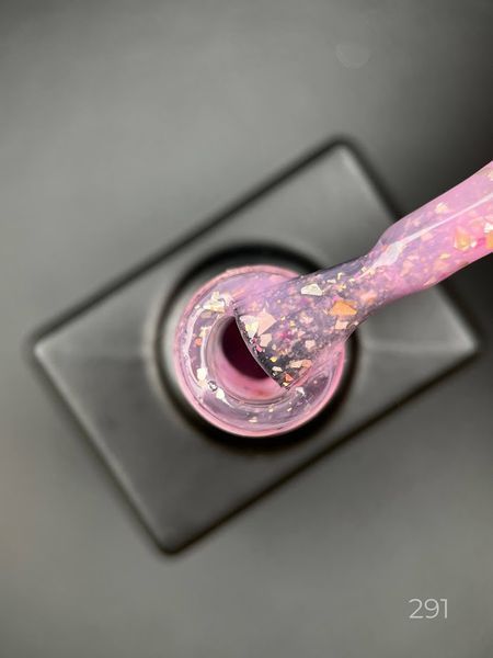 Молочна база для нігтів Дизайнер Potal yogurt base з поталлю №291, 9 мл 004859 фото