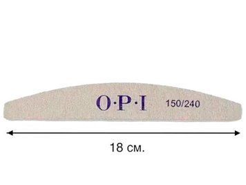 Пилка двухсторонняя полумесяц OPI 150/240 для придания формы ногтям, подготовки к покрытию 006873 фото
