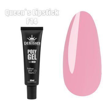 Полігель Дизайнер 60 мл Queen's Lipstick для нарощування та зміцнення нігтів F14 008481 фото