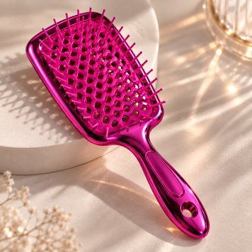 Гребінець для волосся дзеркальний Janeke Superbrush (малинова) 000862 фото